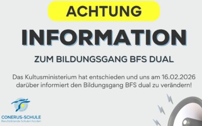 Wichtiges Informationsschreiben zur Weiterentwicklung von BfS dual